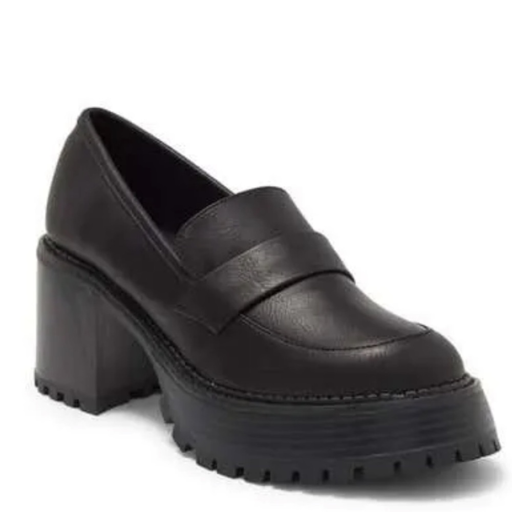 MIA platform black loafers